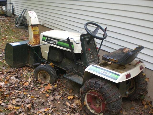BOLENS 1402 lawn tractor with snowblower and grass deck | Free